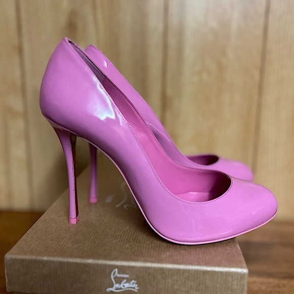 Christian Louboutin Pink Dolly Patent Leather Pumps Size 39 Barbie - Picture 5 of 12